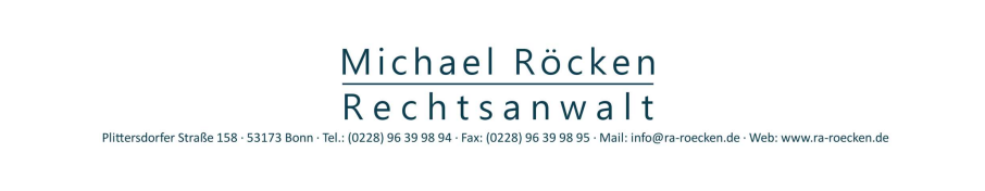 Neugkeiten in der Rechtsecke von RA Michael Röcken, November 2025